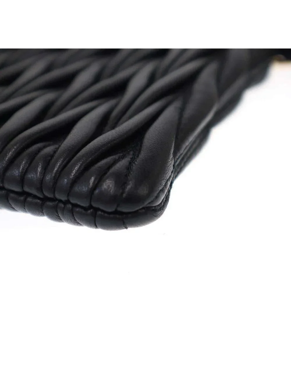 Miu Miu Matelasse Mini Handbag Pouch Black